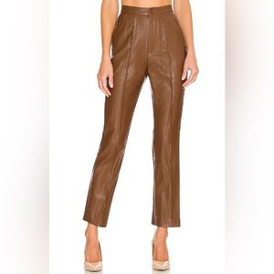 SNDYS- Lennox PU pant - chocolate